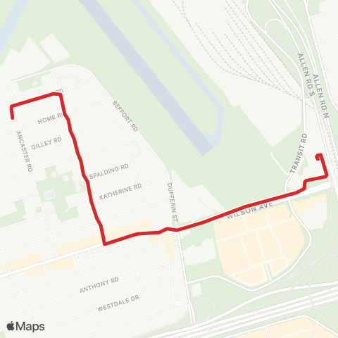 TTC Ancaster Park map