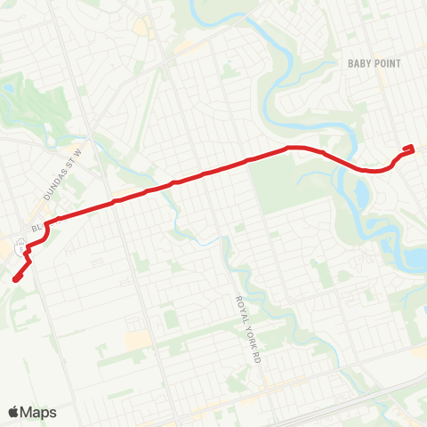 TTC Etobicoke-Bloor map