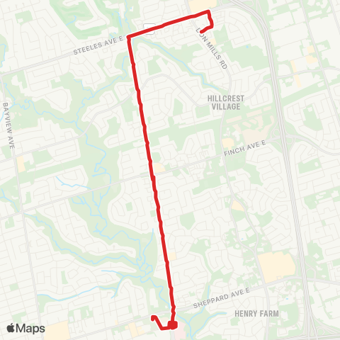 TTC Leslie North map