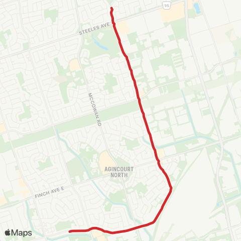 TTC Henry Kelsey - Middlefield map