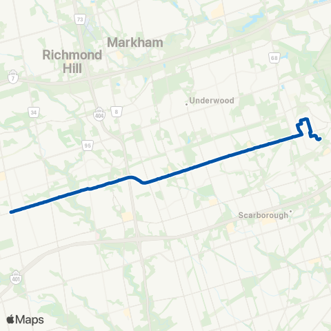 TTC Finch East map