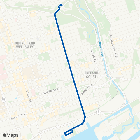 TTC Parliament map
