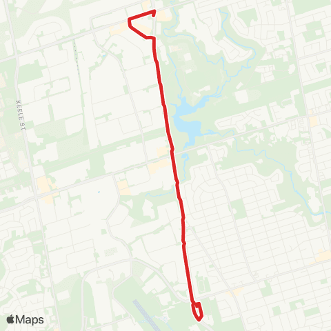 TTC Dufferin North map