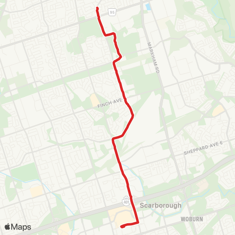 TTC Middlefield map