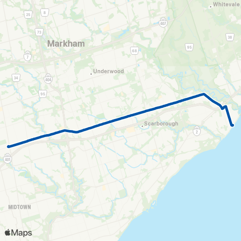 TTC Sheppard East map