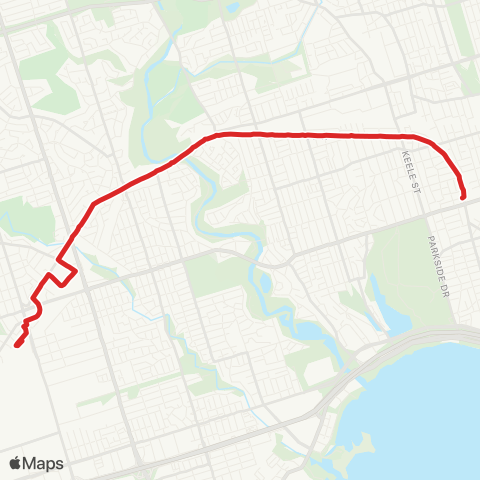 TTC Junction-Dundas West map