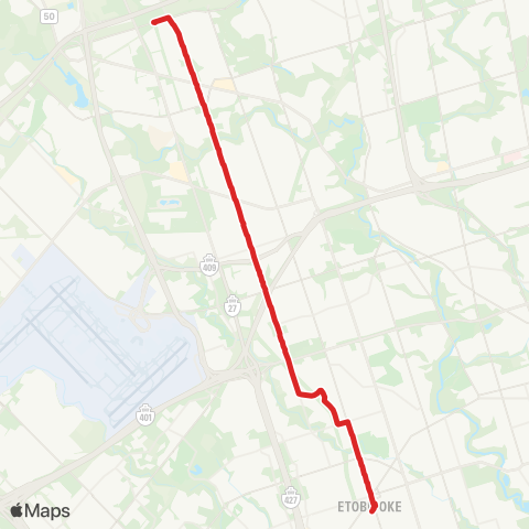 TTC Martin Grove map