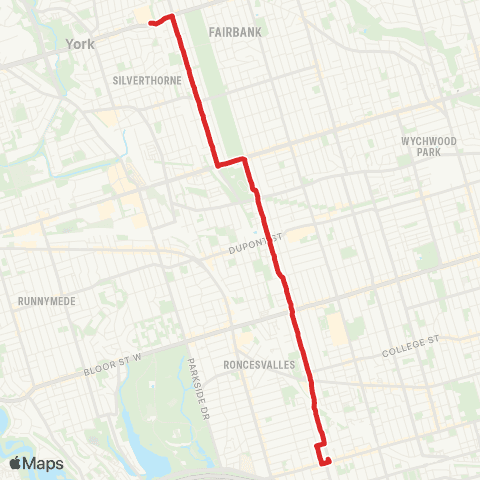 TTC Lansdowne map