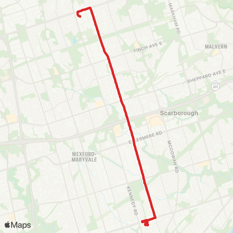 TTC Midland map