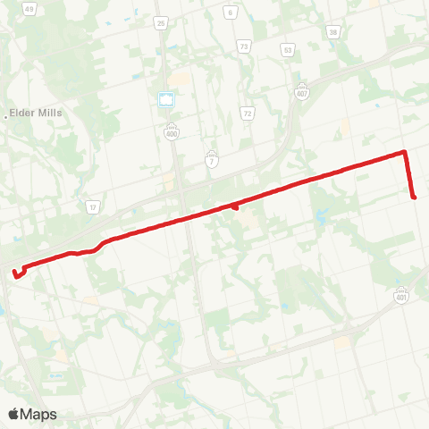 TTC Steeles West map