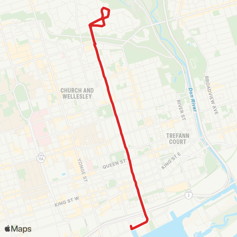 TTC Sherbourne map