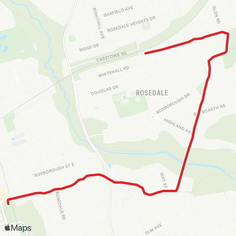 TTC Rosedale map