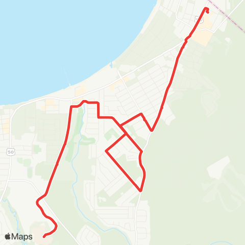 TTD South Shore Daily map