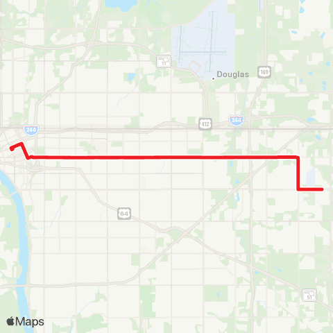 Tulsa Transit 11th Street map