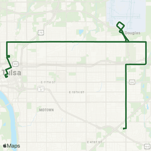 Tulsa Transit Pine / Memorial map