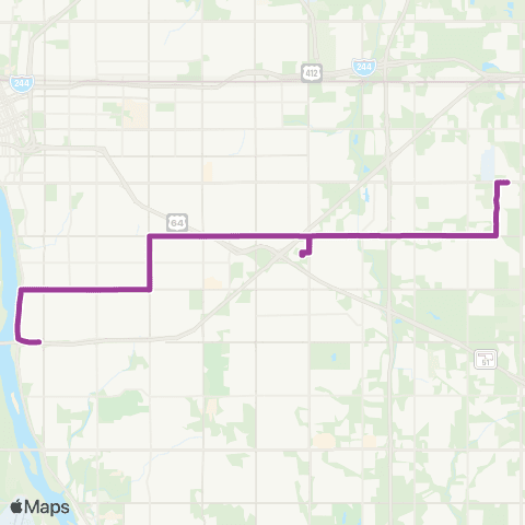 Tulsa Transit 31st Street map
