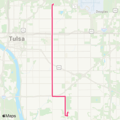 Tulsa Transit Harvard map