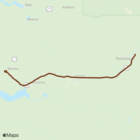 Lewis County Transit Brown map