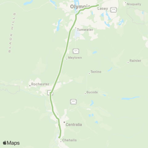 Lewis County Transit Exit 77 P&R - Martin Way P&R map