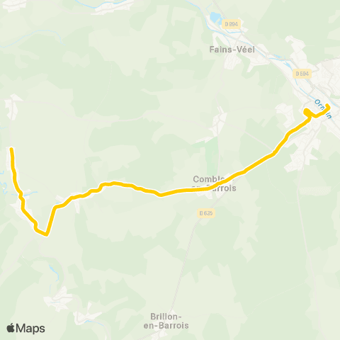 TUB - Scolaires Beurey-s/-Saulx - Bar-le-Duc Gare multimodale map