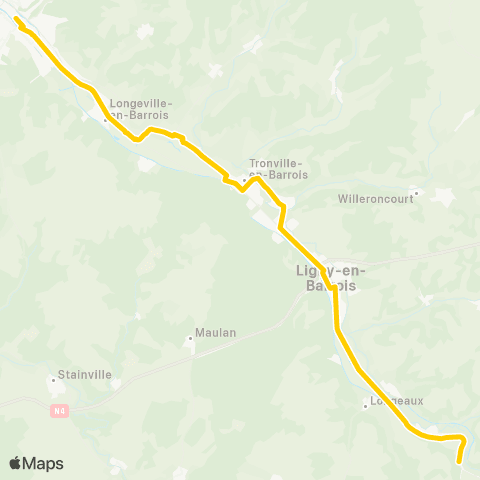 TUB - Scolaires Bar-le-Duc - Saint-Amand-sur-Ornain map