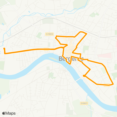 TUB Navette Cœur de ville map