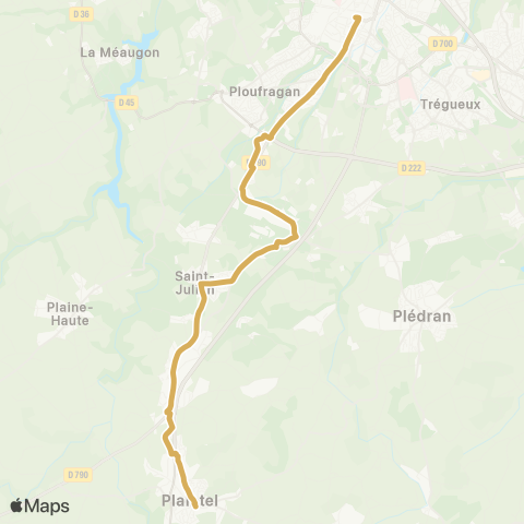 TUB Gare routière Robien - Plaintel Centre map