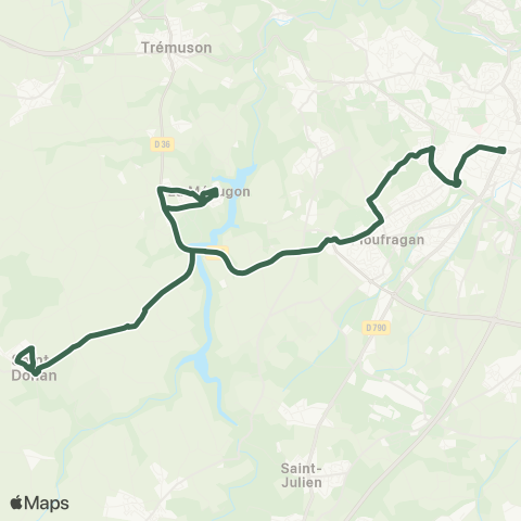 TUB Gare routière Robien - St-Donan map