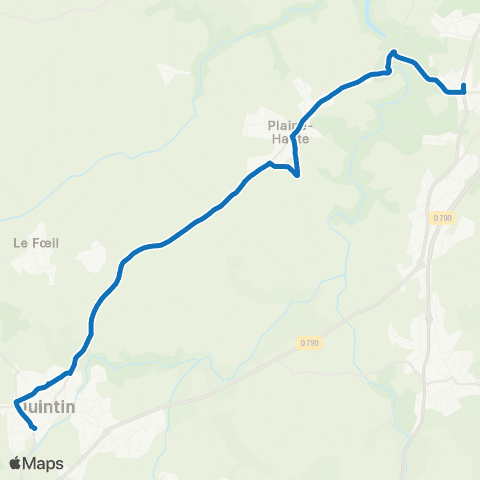 TUB - Lignes scolaires St-Julien - Plaine Haute - le Foeil - Quintin map
