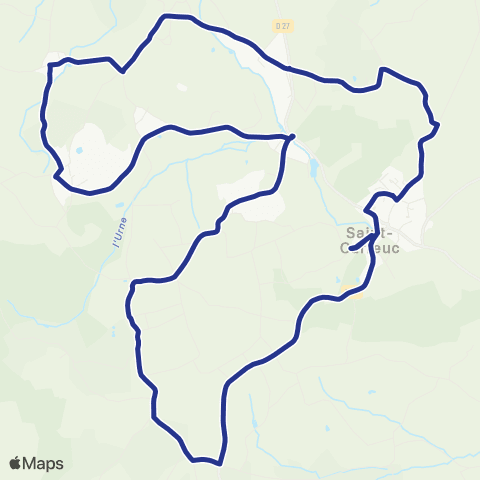 TUB - Lignes scolaires St Carreuc map