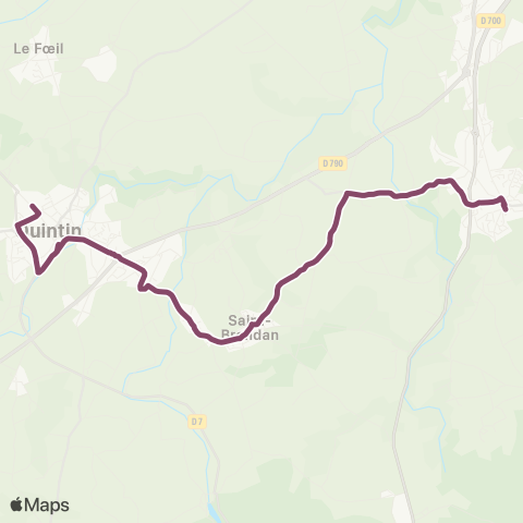 TUB Quintin - Plaintel Centre map