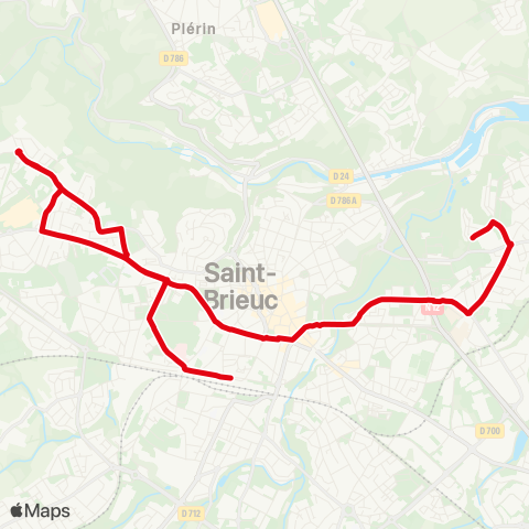 TUB Gare Centre - Sacré Coeur map