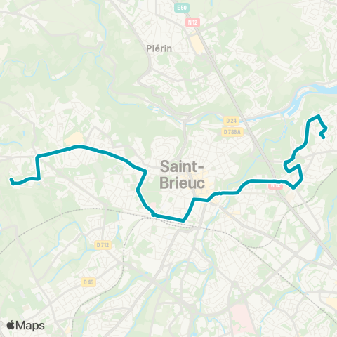 TUB Cesson République - P+R Plaines Villes map