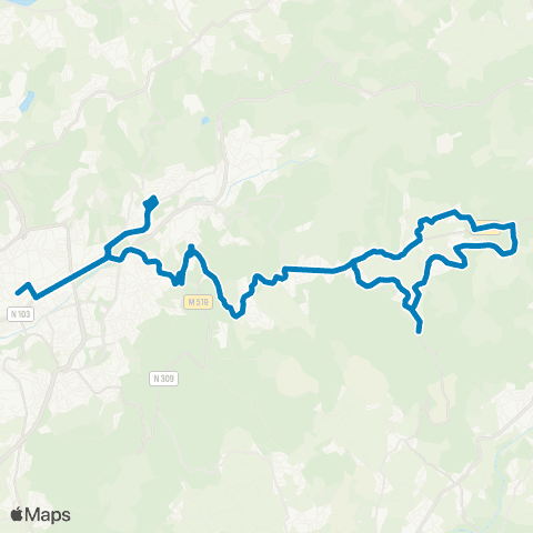TUB Avenida Da Liberdade - Lageosa / Pedralva via Gualtar map