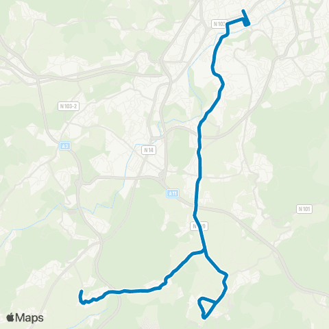 TUB Avenida Da Liberdade - Escudeiros via Ponte Nova map