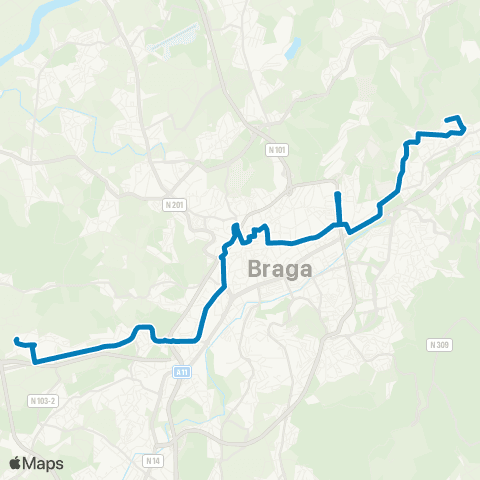 TUB Sequeira - Gualtar map