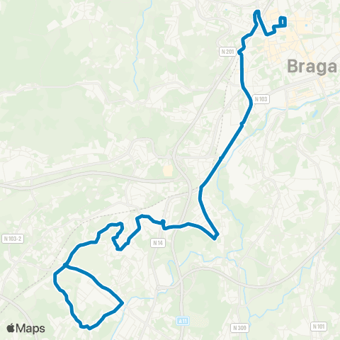 TUB Praça Conde De Agrolongo - Aveleda map