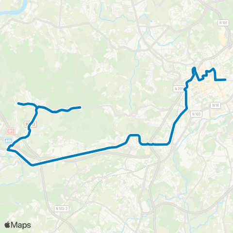 TUB Avenida Central - Cabreiros map
