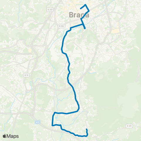 TUB Rua Do Raio - Trandeiras via Esporões map