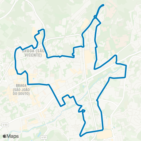 TUB Circuito Urbano I map