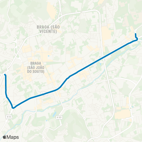 TUB Estação Cf - Universidade Do Minho map