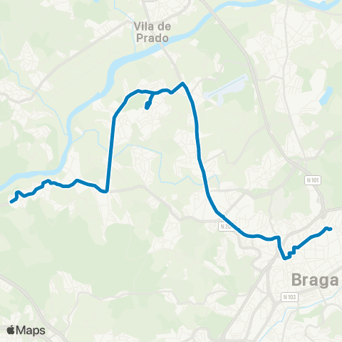 TUB Monte D' Arcos - Merelim (S. Roque) map
