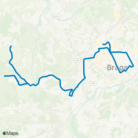 TUB Avenida General Norton De Matos - Semelhe / Gondizalves map