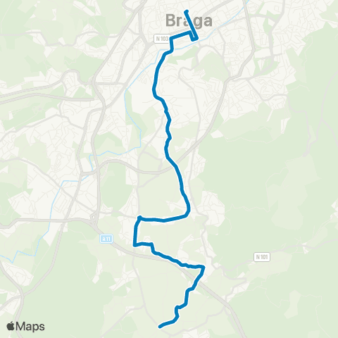 TUB Rua Do Raio - Trandeiras via Pinheiro Do Bicho map