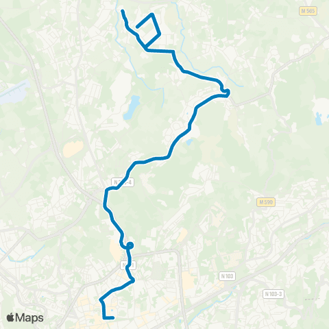 TUB Avenida Central - Moínhos via Adaúfe map