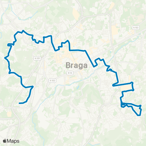 TUB Circuito Urbano III map