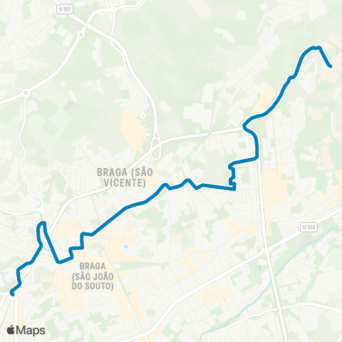 TUB Estação Cf - Hospital map