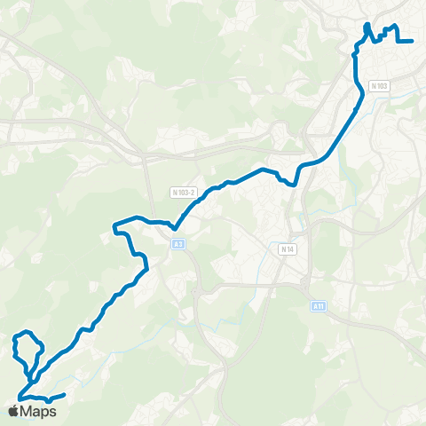 TUB Avenida Central - Cunha / Arentim map