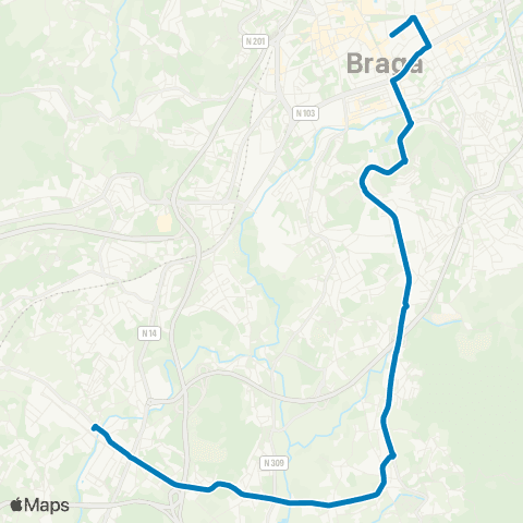 TUB Rua Do Raio - Celeirós map