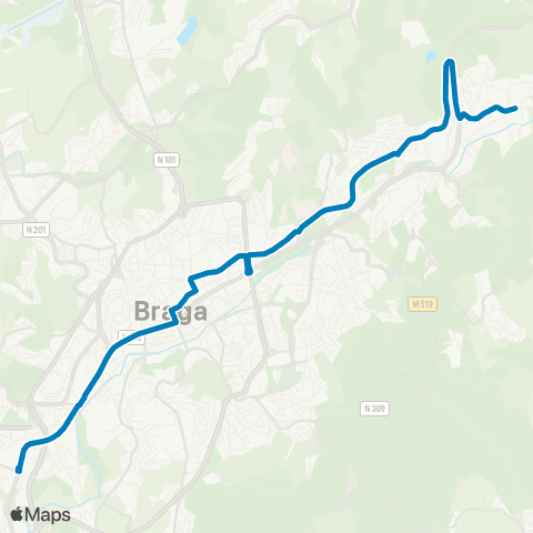 TUB Misericórdia - S. Mamede D' Este map